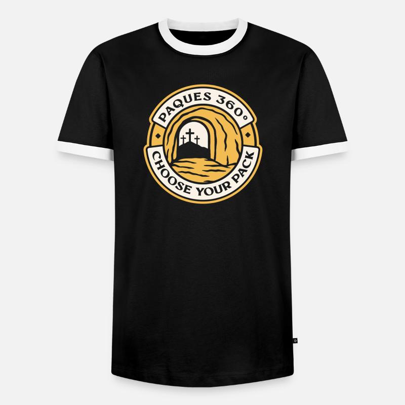 Easter360 - Men's Ringer Shirt - black/white