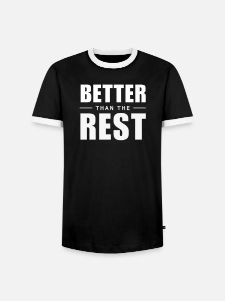 Better Than The Rest - Clever Aha-Effect - Men's Ringer Shirt - black/white