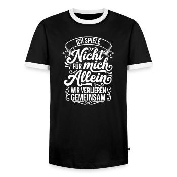 I'm not playing for myself, we're losing together - Men's Ringer Shirt - black/white - Front - AI Model Female 172 light (172cm) & AI Model Male 178 light (178cm)
