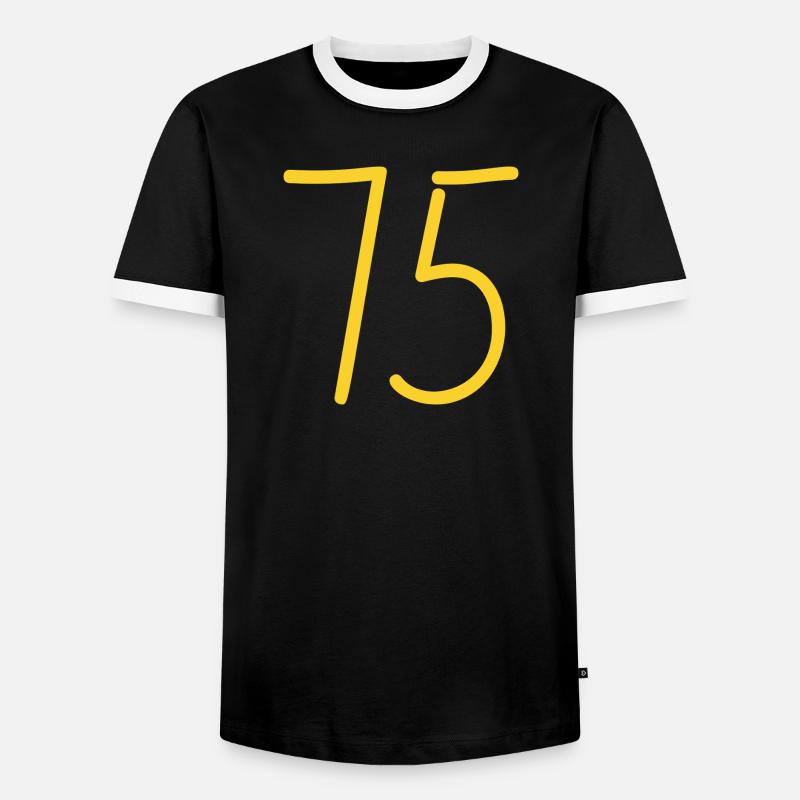 75 - Men's Ringer Shirt - black/white