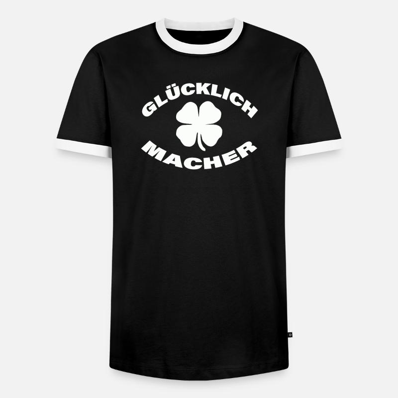 HAPPINESS MAKER - Men's Ringer Shirt - black/white