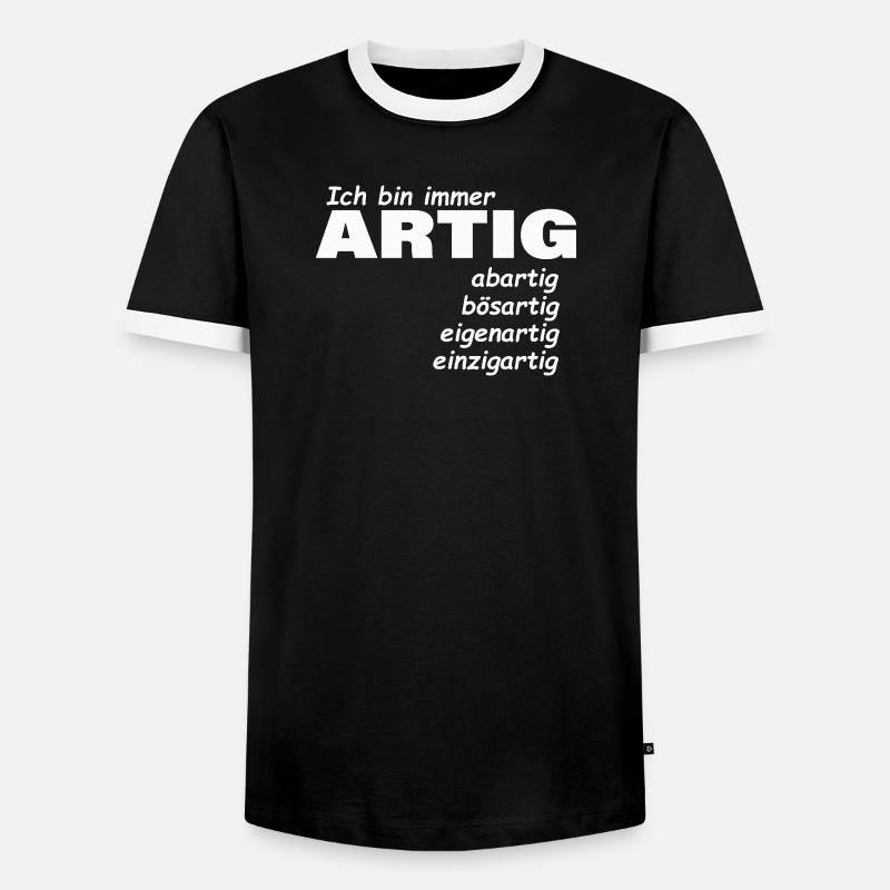 good - Men's Ringer Shirt - black/white