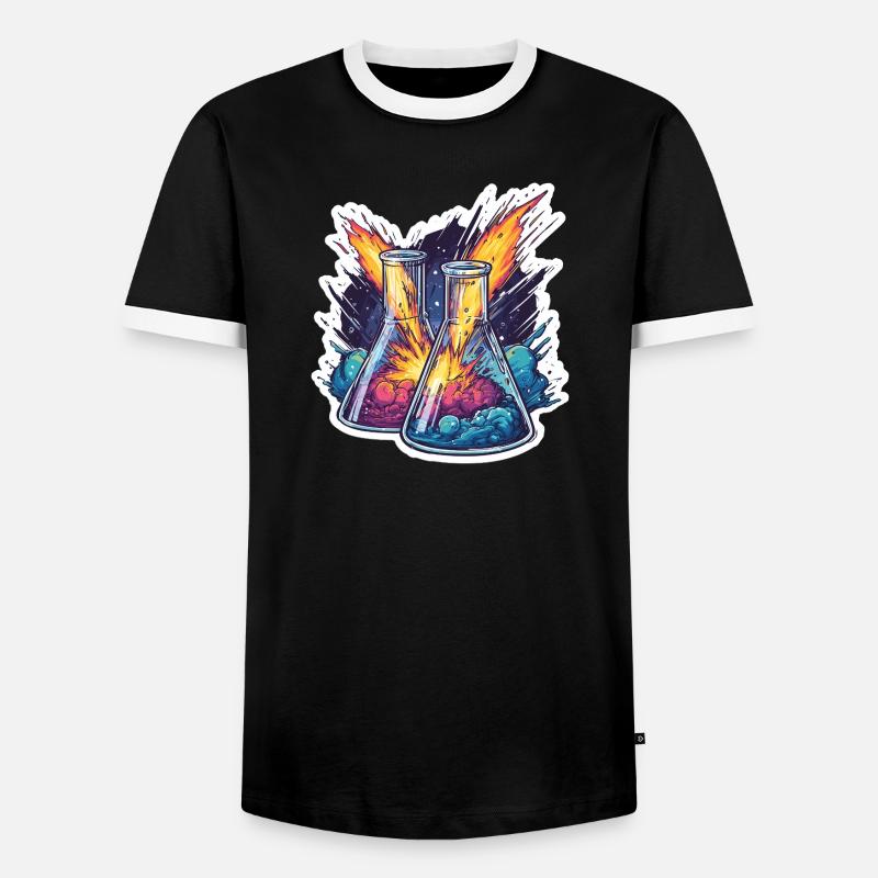 Lab Geek Bildungsquadrantid Meteorstrom-Erlebnis - Männer Kontrast-T-Shirt - Schwarz/Weiß