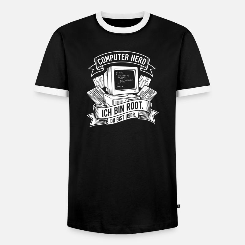 Ich bin Root Computer Nerd - Männer Kontrast-T-Shirt - Schwarz/Weiß