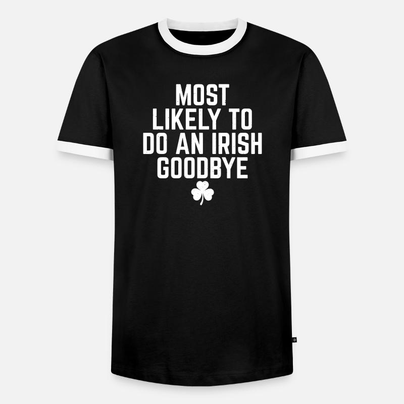 Höchstwahrscheinlich irisches Goodbye - Männer Kontrast-T-Shirt - Schwarz/Weiß
