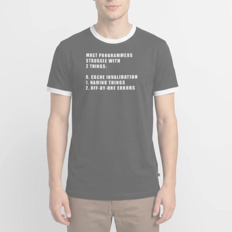 2 hard things in computer science programmer Men's Ringer Shirt