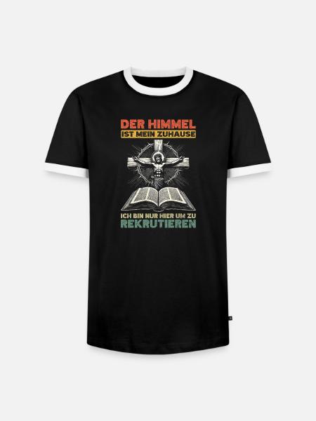 Le paradis est mon église chrétienne - T-shirt contrasté Homme - noir/blanc