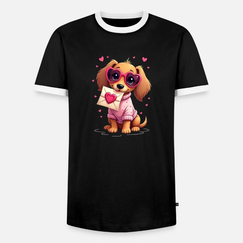 Dackel Dachshund Tekel - Men's Ringer Shirt - black/white