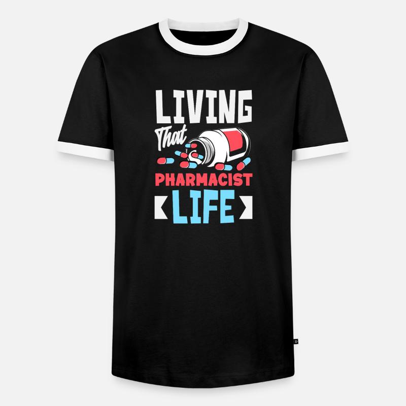 Das Leben Eines Apothekers Pharmazietechniker - Männer Kontrast-T-Shirt - Schwarz/Weiß