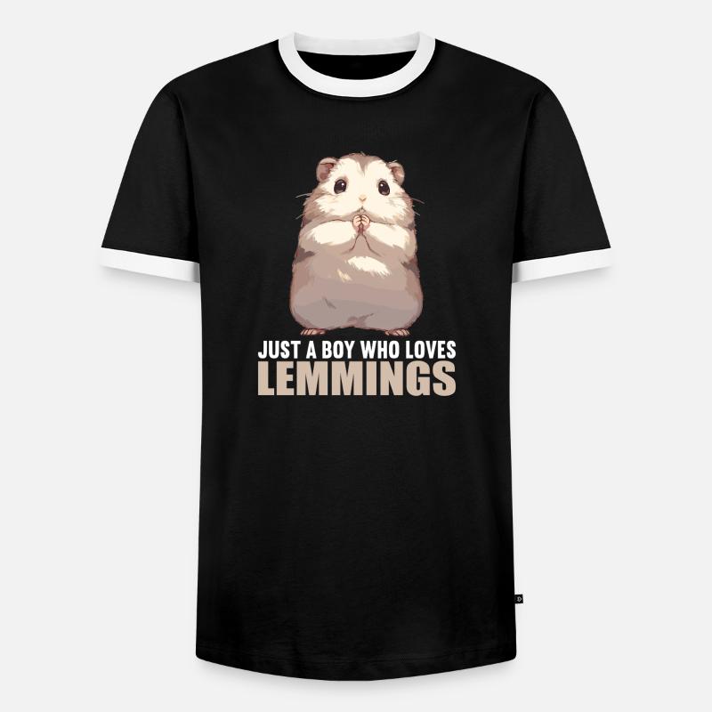 Lemminge Lemming - Männer Kontrast-T-Shirt - Schwarz/Weiß