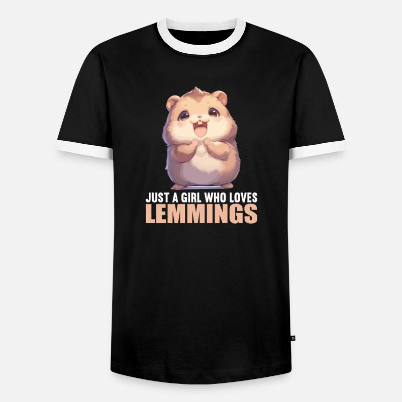 Lemminge Lemming - Männer Kontrast-T-Shirt - Schwarz/Weiß