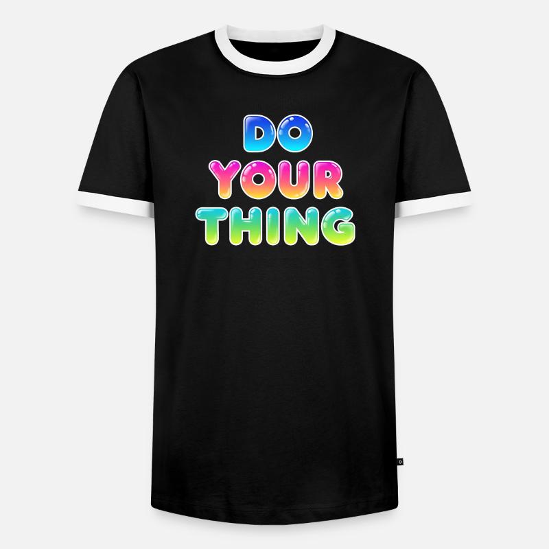 Do Your Thing Motivations Statement Style - Männer Kontrast-T-Shirt - Schwarz/Weiß