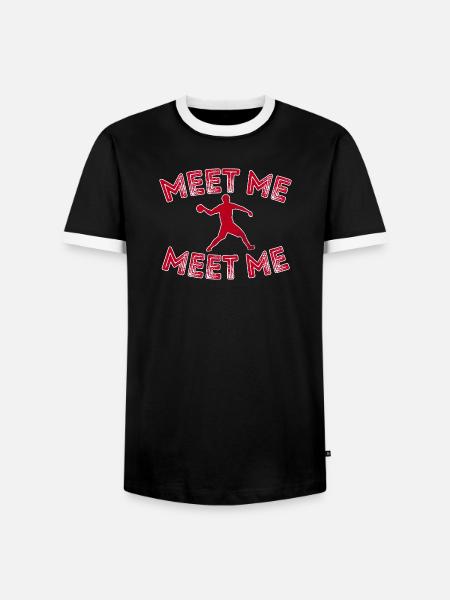 Meet Me Court Pose - Männer Kontrast-T-Shirt - Schwarz/Weiß