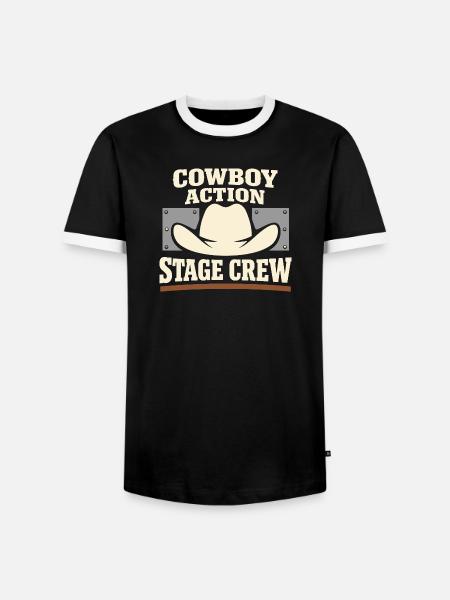Cowboy-action-shooter. Cowboy-action-shooter - Männer Kontrast-T-Shirt - Schwarz/Weiß