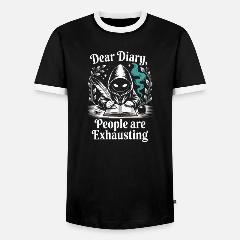 Dear Diary People Are Exhausting - Men's Ringer Shirt - black/white