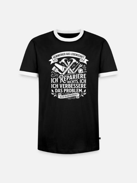 Ich repariere, ich verbessere das Problem - Männer Kontrast-T-Shirt - Schwarz/Weiß