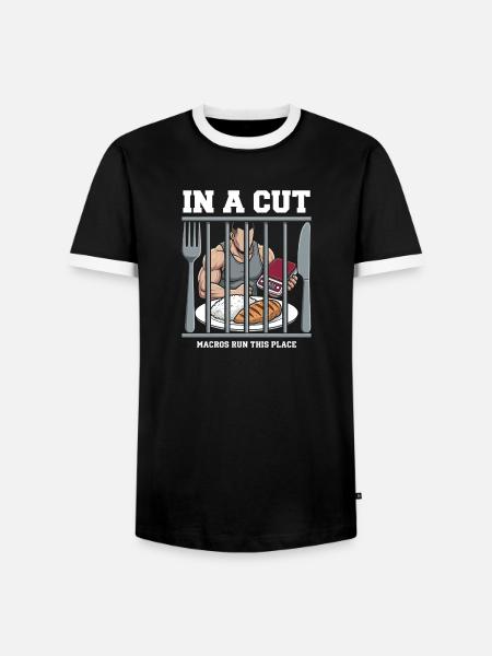 Schnittsaison Bei Reduziertem Kaloriendefizit - Männer Kontrast-T-Shirt - Schwarz/Weiß