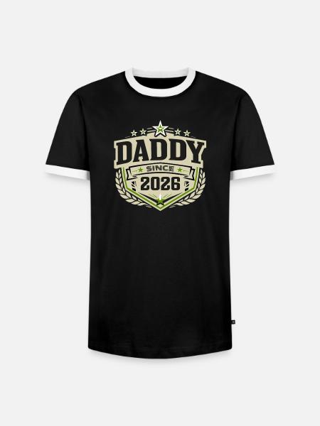 Daddy Since 2026 – Proud Dad Design - Men's Ringer Shirt - black/white