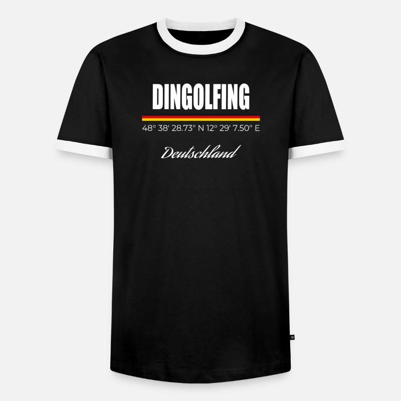 Dingolfing - Men's Ringer Shirt - black/white
