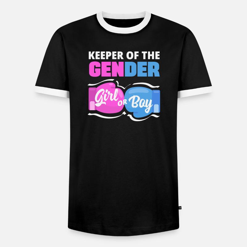 Hüter Des Geschlechts Boxhandschuhe - Männer Kontrast-T-Shirt - Schwarz/Weiß