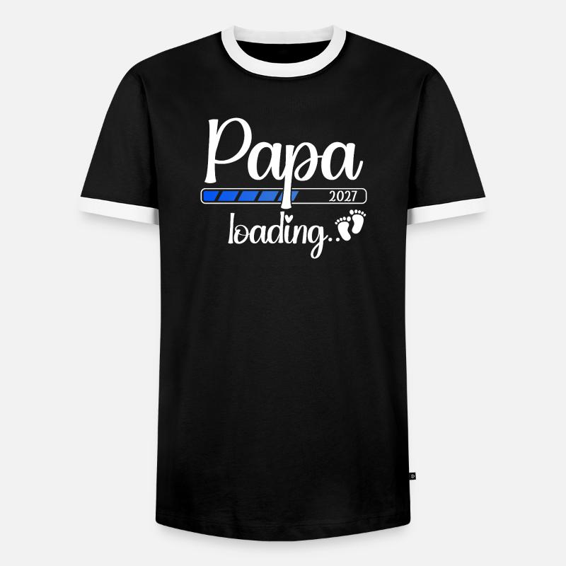 Dad 2027 Loading Dad-to-be 2027 - Men's Ringer Shirt - black/white