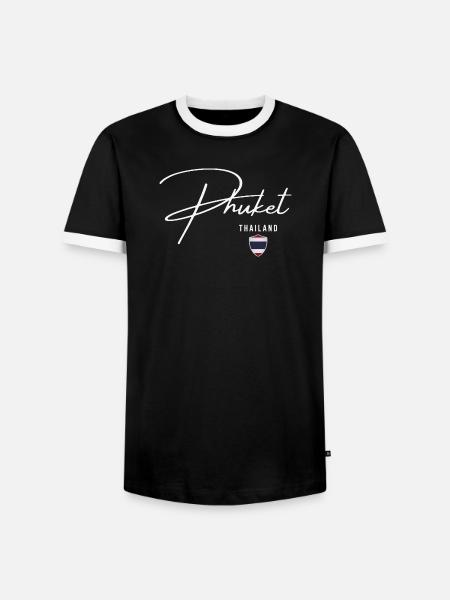 Phuket Thailand, elegantes Design Phuket - Männer Kontrast-T-Shirt - Schwarz/Weiß