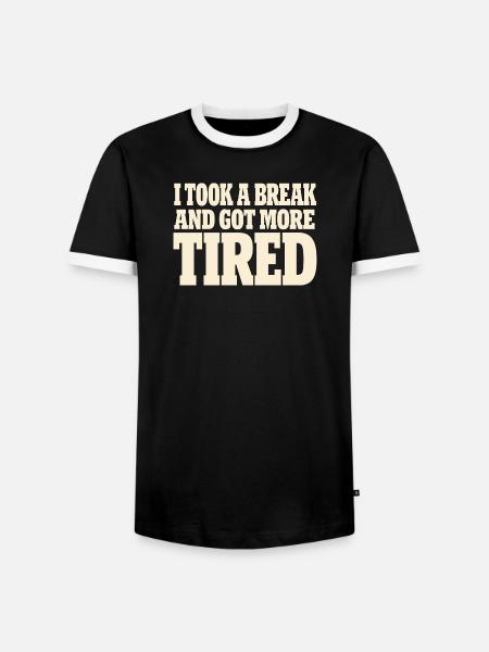 Ausgebrannter Millennial, Müder Erwachsener, - Männer Kontrast-T-Shirt - Schwarz/Weiß