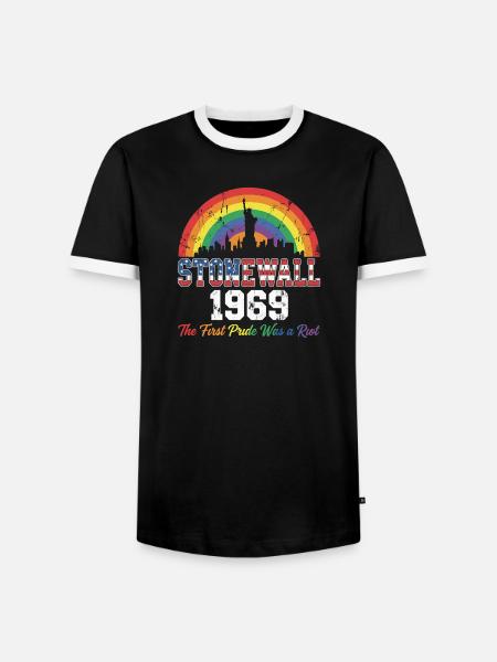 Pride Month LGBT – Stonewall 1969 - Männer Kontrast-T-Shirt - Schwarz/Weiß