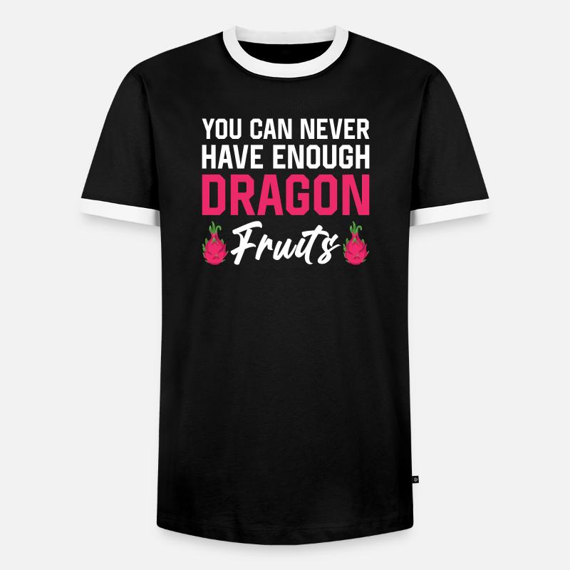 Drachenfrucht Powerprints - Männer Kontrast-T-Shirt - Schwarz/Weiß