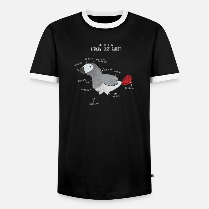 Anatomie du python royal - T-shirt contrasté Homme - noir/blanc