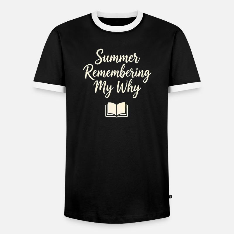 Summer Remembering My Why - Men's Ringer Shirt - black/white