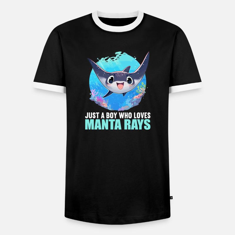 Rays Manta Rays - Men's Ringer Shirt - black/white