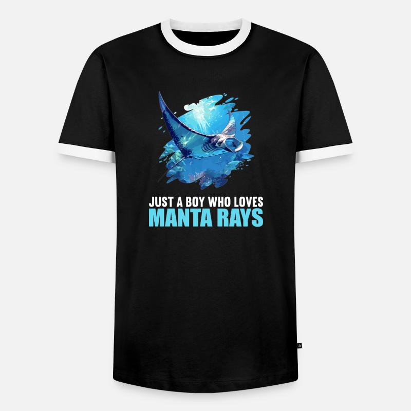 Rays Manta Rays - Men's Ringer Shirt - black/white