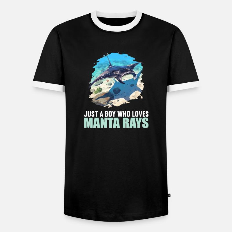 Rays Manta Rays - Men's Ringer Shirt - black/white