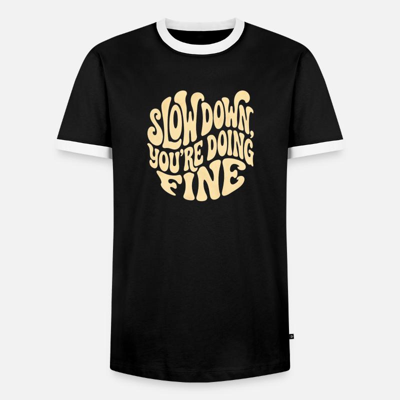 Relaxe - Männer Kontrast-T-Shirt - Schwarz/Weiß
