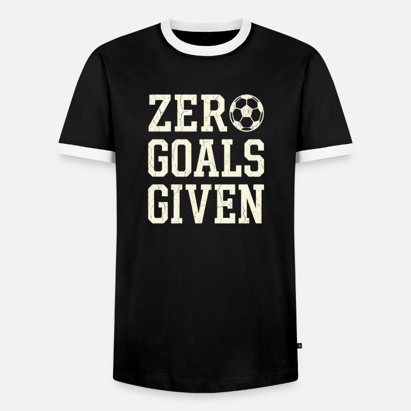 Zero Goals Given - Men's Ringer Shirt - black/white