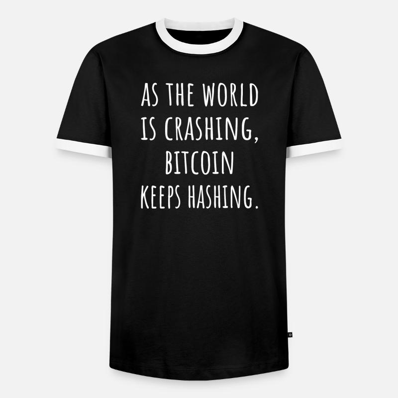 Cotations Bitcoin Devis Crypto - T-shirt contrasté Homme - noir/blanc