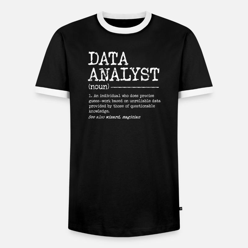 Data Analyst Meme Tee - Männer Kontrast-T-Shirt - Schwarz/Weiß