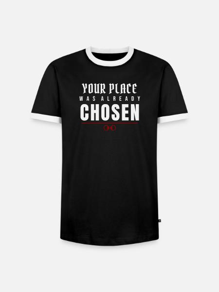 Dein Platz war bereits gewählt – Machttausch - Männer Kontrast-T-Shirt - Schwarz/Weiß
