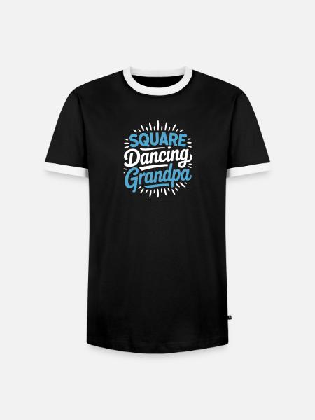 Square Dancing Opa Square Dance Geschenke - Männer Kontrast-T-Shirt - Schwarz/Weiß