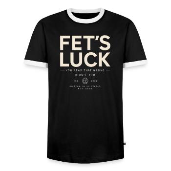 Fait Luck Humour Dire des Drôles D - T-shirt contrasté Homme - noir/blanc - Devant - AI Model Female 172 light (172cm) & AI Model Male 178 light (178cm)