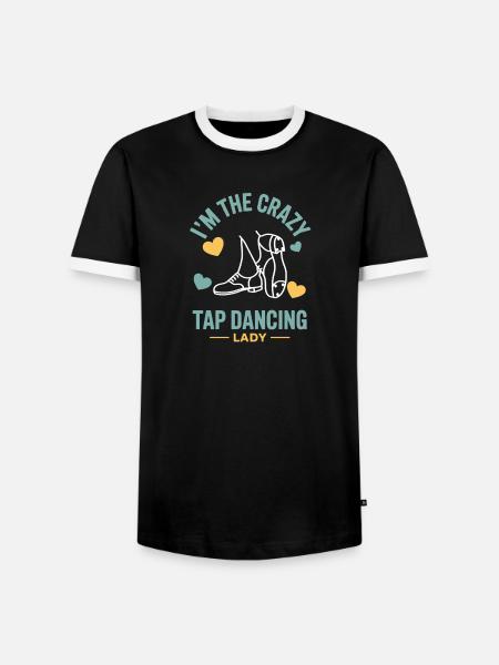 Stepptanz Stepptanzen Stepptänzer Geschenke - Männer Kontrast-T-Shirt - Schwarz/Weiß