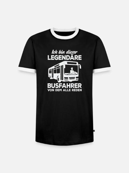 Linienbus Busfahrer Schulbus Busfahrerin Bus - Männer Kontrast-T-Shirt - Schwarz/Weiß