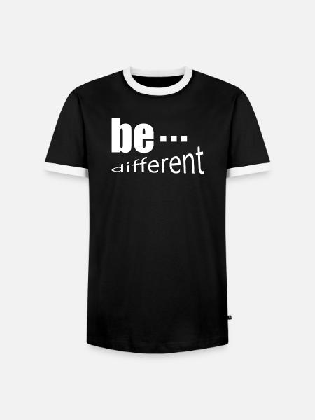 Be different - Männer Kontrast-T-Shirt - Schwarz/Weiß