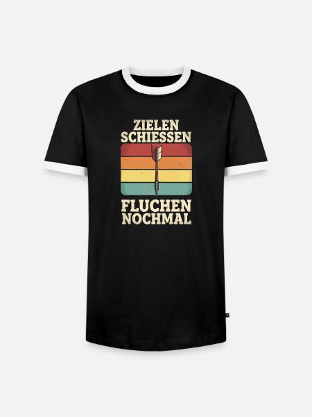 Zielen Schießen Fluchen Wieder - Männer Kontrast-T-Shirt - Schwarz/Weiß
