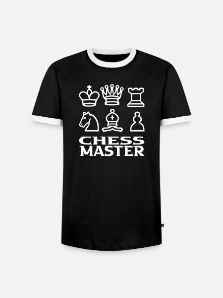 Schachmeister - Männer Kontrast-T-Shirt - Schwarz/Weiß
