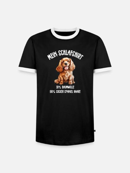 Cocker Spaniel Schlafshirt - Männer Kontrast-T-Shirt - Schwarz/Weiß