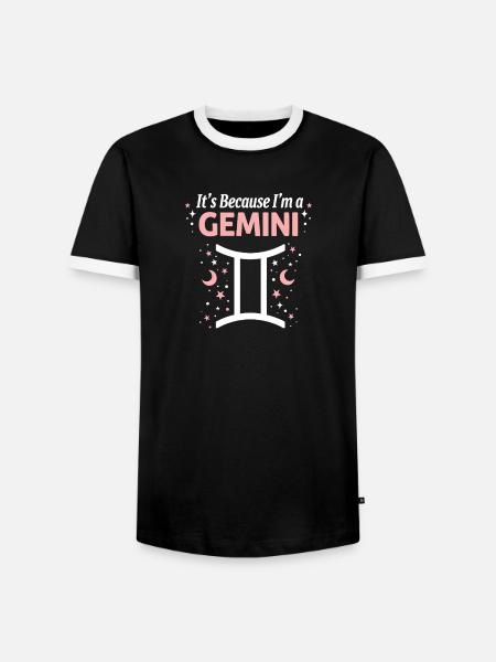 Zwillinge Zodiac-Stolz - Männer Kontrast-T-Shirt - Schwarz/Weiß