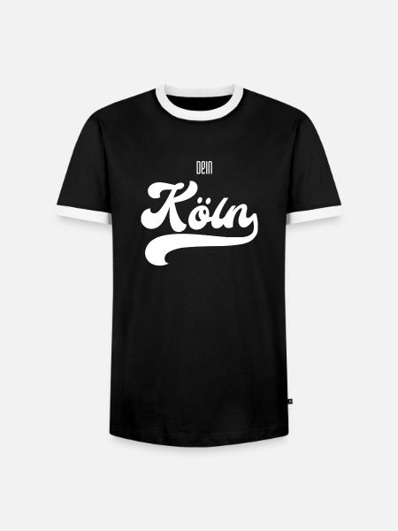 Dein Köln  - Männer Kontrast-T-Shirt - Schwarz/Weiß