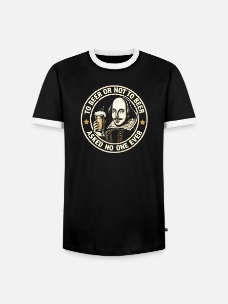 Bier trinken oder nicht bier - Männer Kontrast-T-Shirt - Schwarz/Weiß